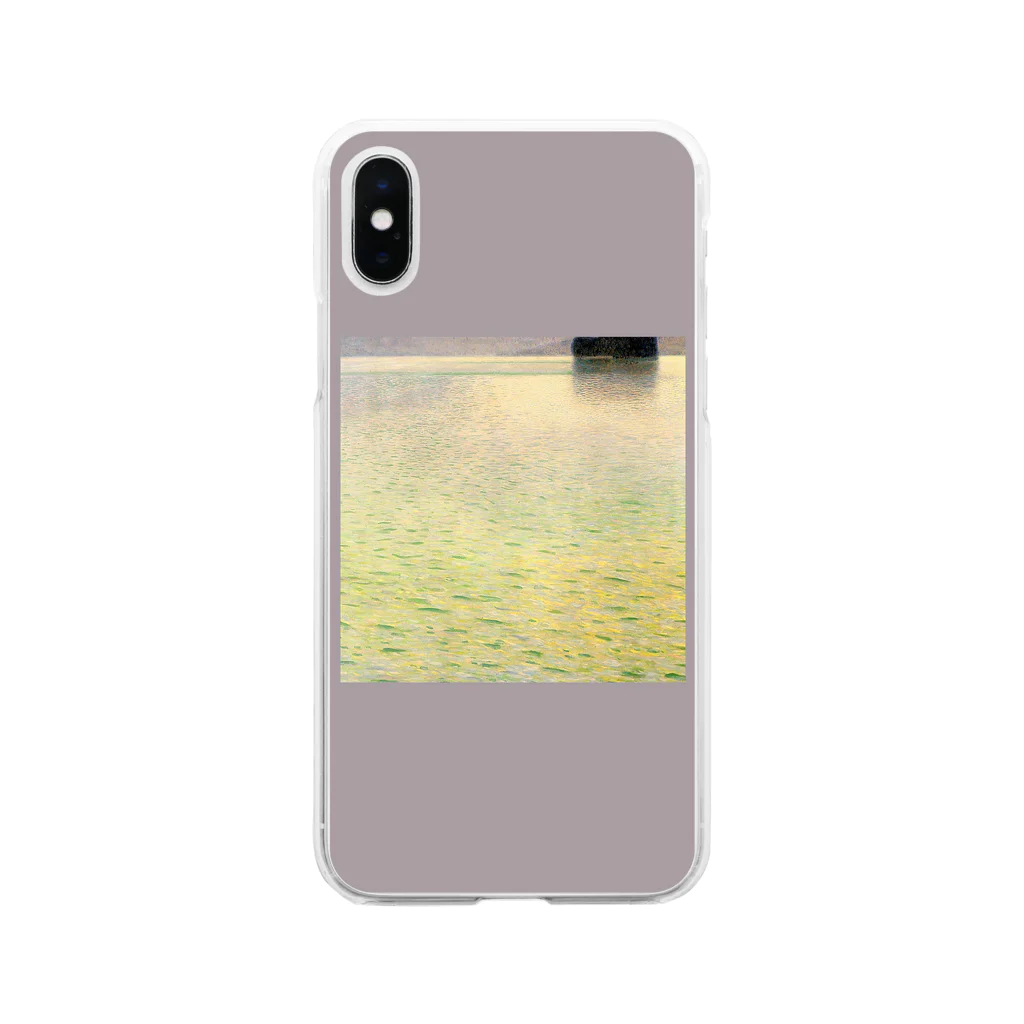 SONOTENI-ARTの001-005　グスタフ・クリムト　『アッター湖の島』　クリア　スマホケース　iPhone XS/X専用デザイン　CC2 ソフトクリアスマホケース