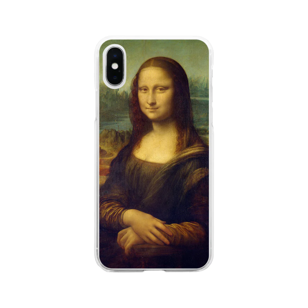 SONOTENI-ARTの018-001　レオナルド・ダ・ヴィンチ　『モナ・リザ』　クリア　スマホケース　iPhone XS/X専用デザイン　CC2 Soft Clear Smartphone Case