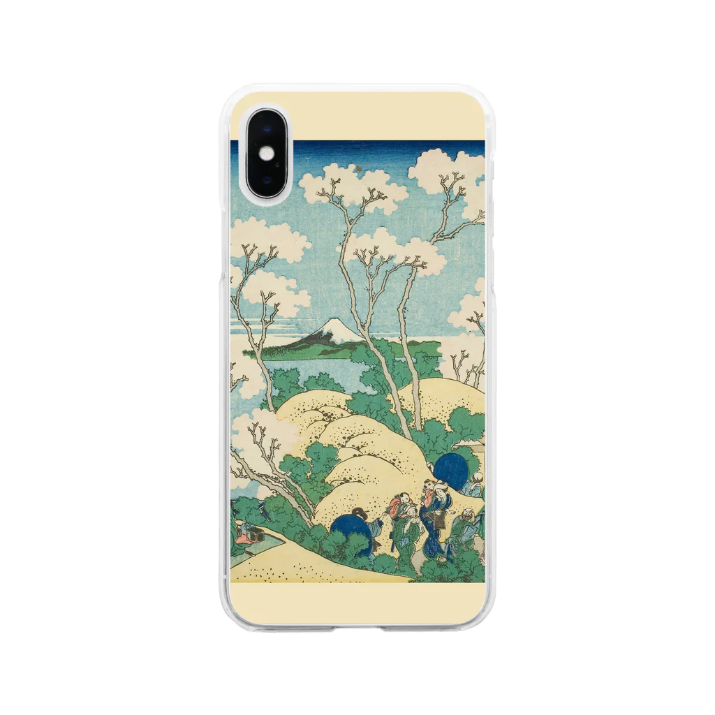 SONOTENI-ARTの003-011　葛飾北斎　『冨嶽三十六景　東海道品川御殿山ノ不二』　クリア　スマホケース　iPhone XS/X専用デザイン　CC2 Soft Clear Smartphone Case