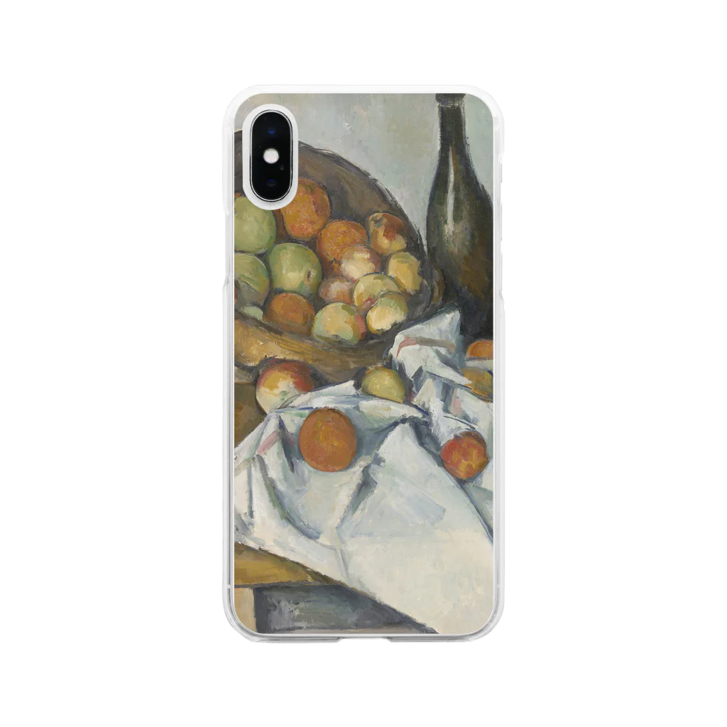 SONOTENI-ARTの017-005　ポール・セザンヌ　『りんごの籠』　クリア　スマホケース　iPhone XS/X専用デザイン　CC2 ソフトクリアスマホケース
