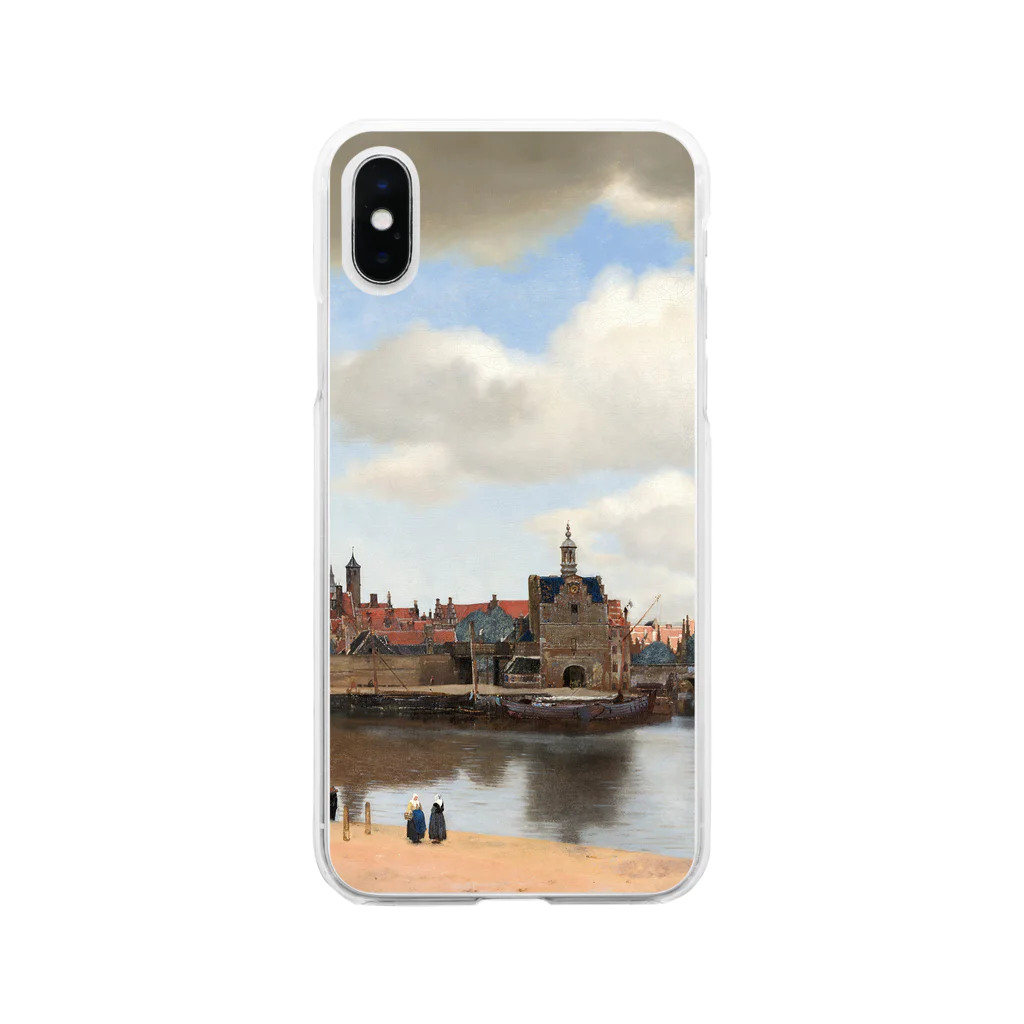 SONOTENI-ARTの008-003　フェルメール　『デルフト眺望』　クリア　スマホケース　iPhone XS/X専用デザイン　CC2 Soft Clear Smartphone Case