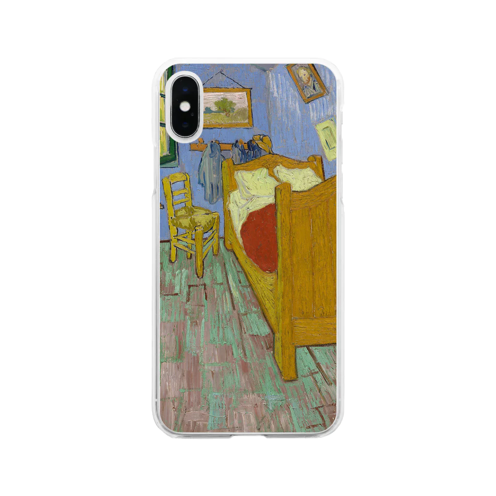 SONOTENI-ARTの005-014　ゴッホ　『ファンゴッホの寝室（1889年)』　クリア　スマホケース　iPhone XS/X専用デザイン　CC2 ソフトクリアスマホケース
