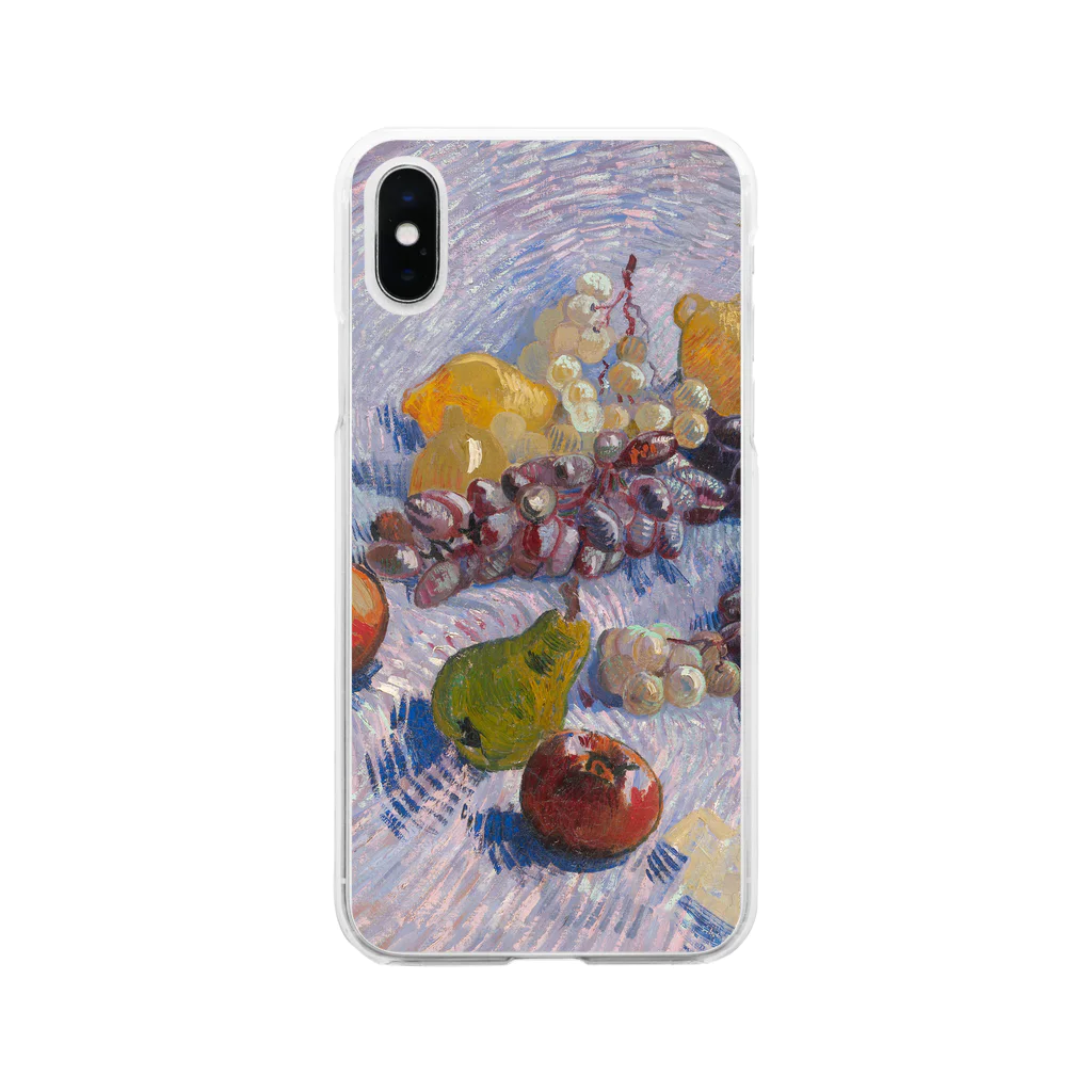 SONOTENI-ARTの005-017　ゴッホ　『リンゴ、セイヨウナシ、レモン、ブドウのある静物 』　クリア　スマホケース　iPhone XS/X専用デザイン　CC2 Soft Clear Smartphone Case