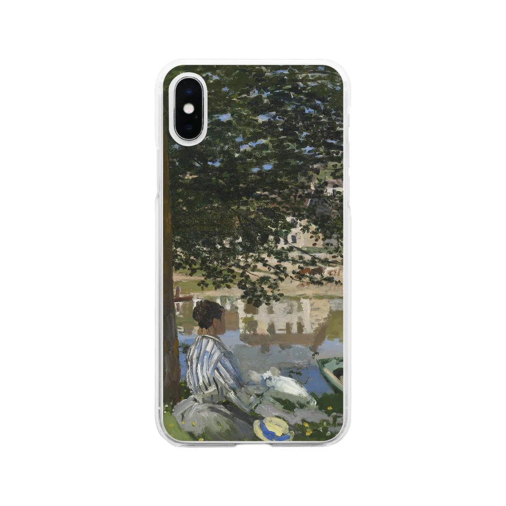 SONOTENI-ARTの004-019　クロード・モネ　『セーヌ河岸、ベンヌクール』　クリア　スマホケース　iPhone XS/X専用デザイン　CC2 Soft Clear Smartphone Case
