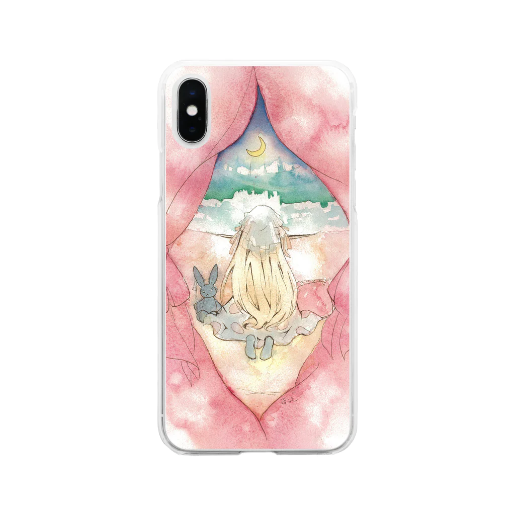 ワタリマコトのクロウサギ | Atelier*Note Soft Clear Smartphone Case