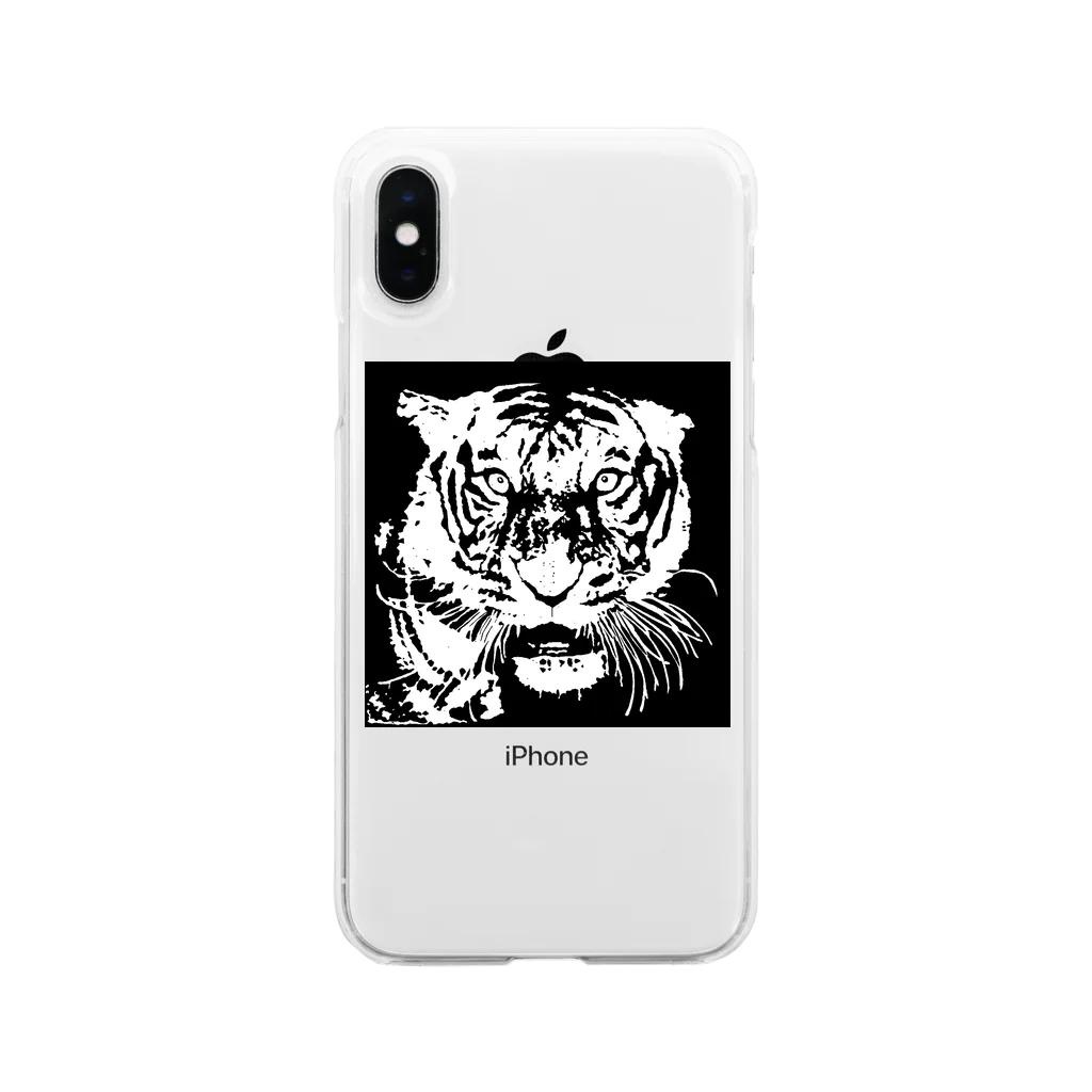 TIGER_LEEのブルース・リー先生 お気に入りの寅 🐯 Soft Clear Smartphone Case