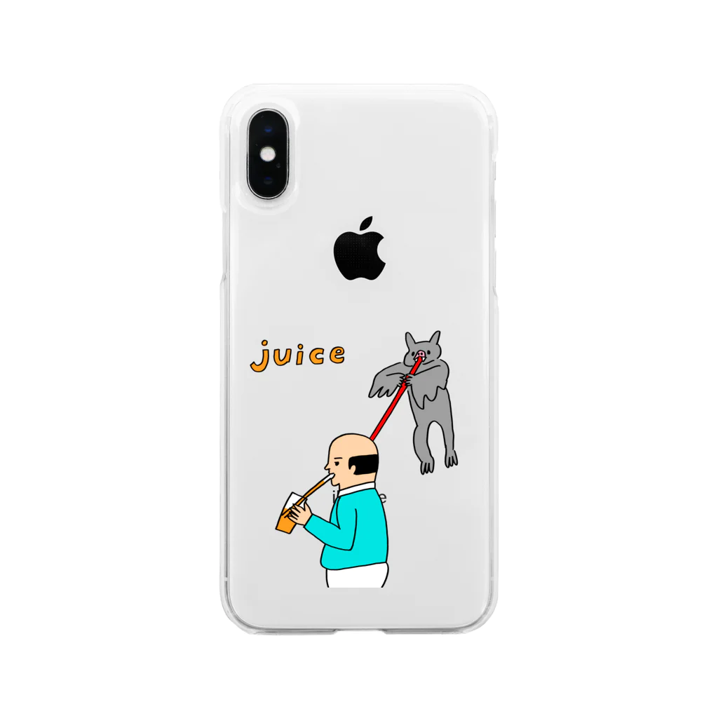 花くまゆうさくのJUICE（ジュース） Soft Clear Smartphone Case