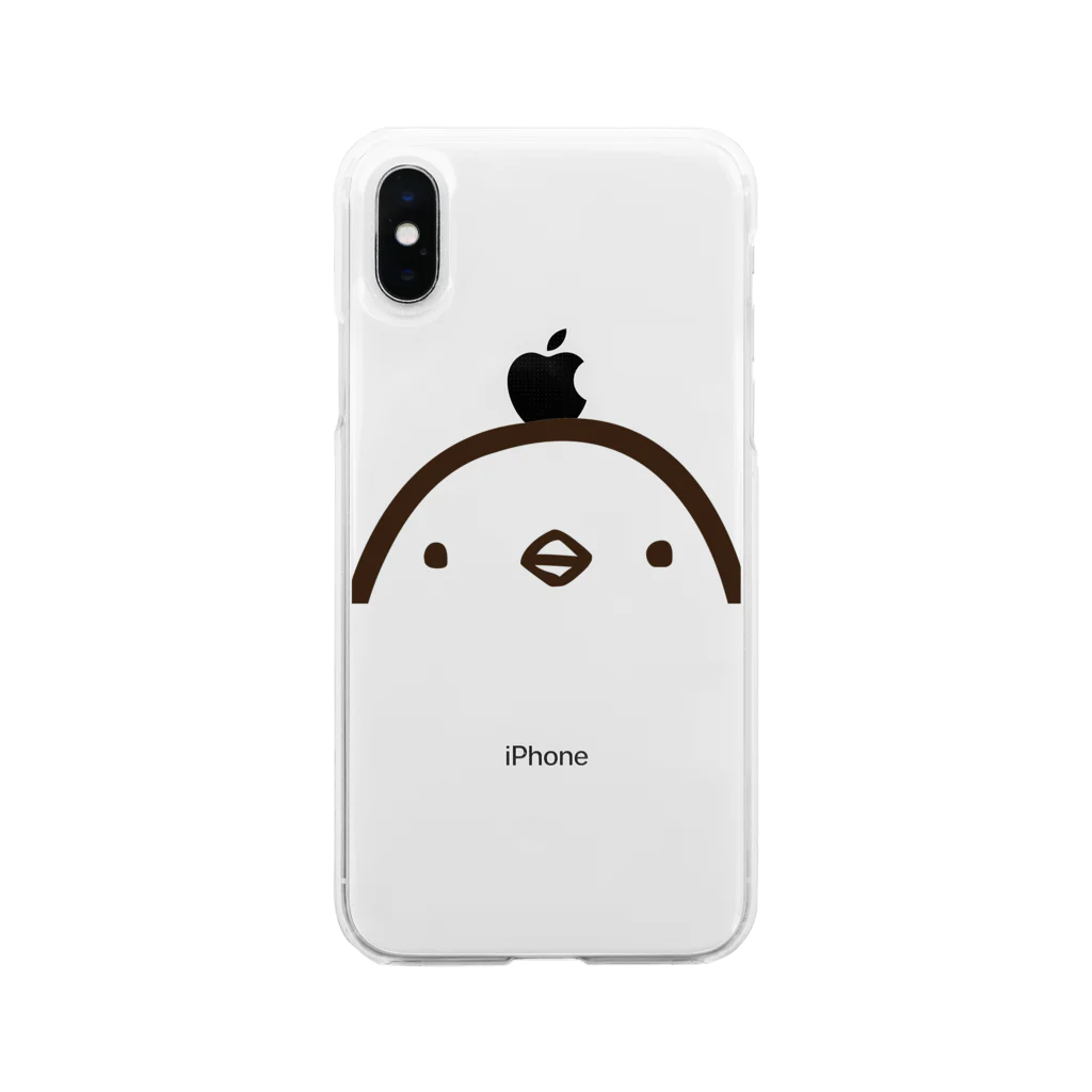 ひよこのもり工房のひよこさん（顔・クリア・iphoneXR/XR Max） ソフトクリアスマホケース