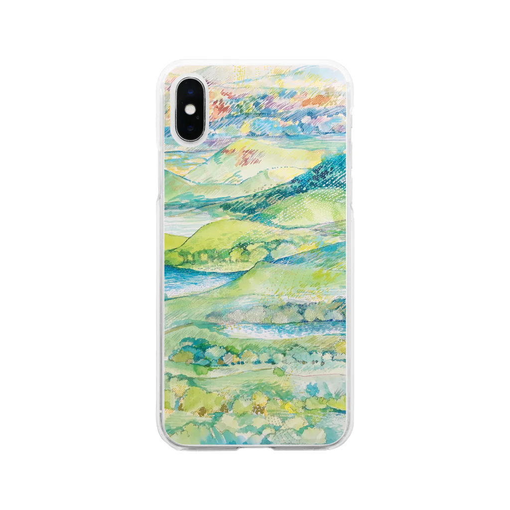 peonicの山湖山 Soft Clear Smartphone Case