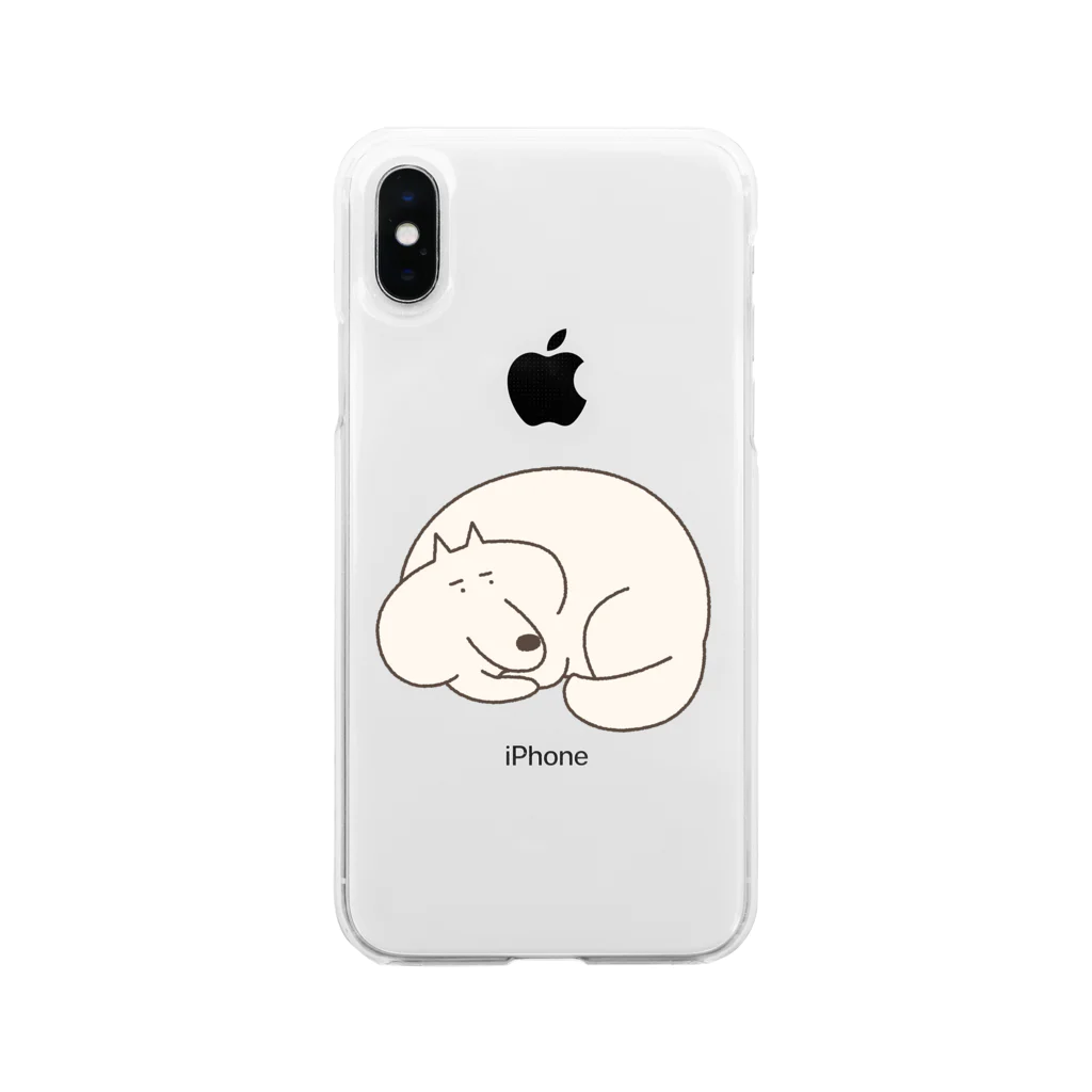 くらきち ONLINE SHOPのいぬまゆげ Soft Clear Smartphone Case