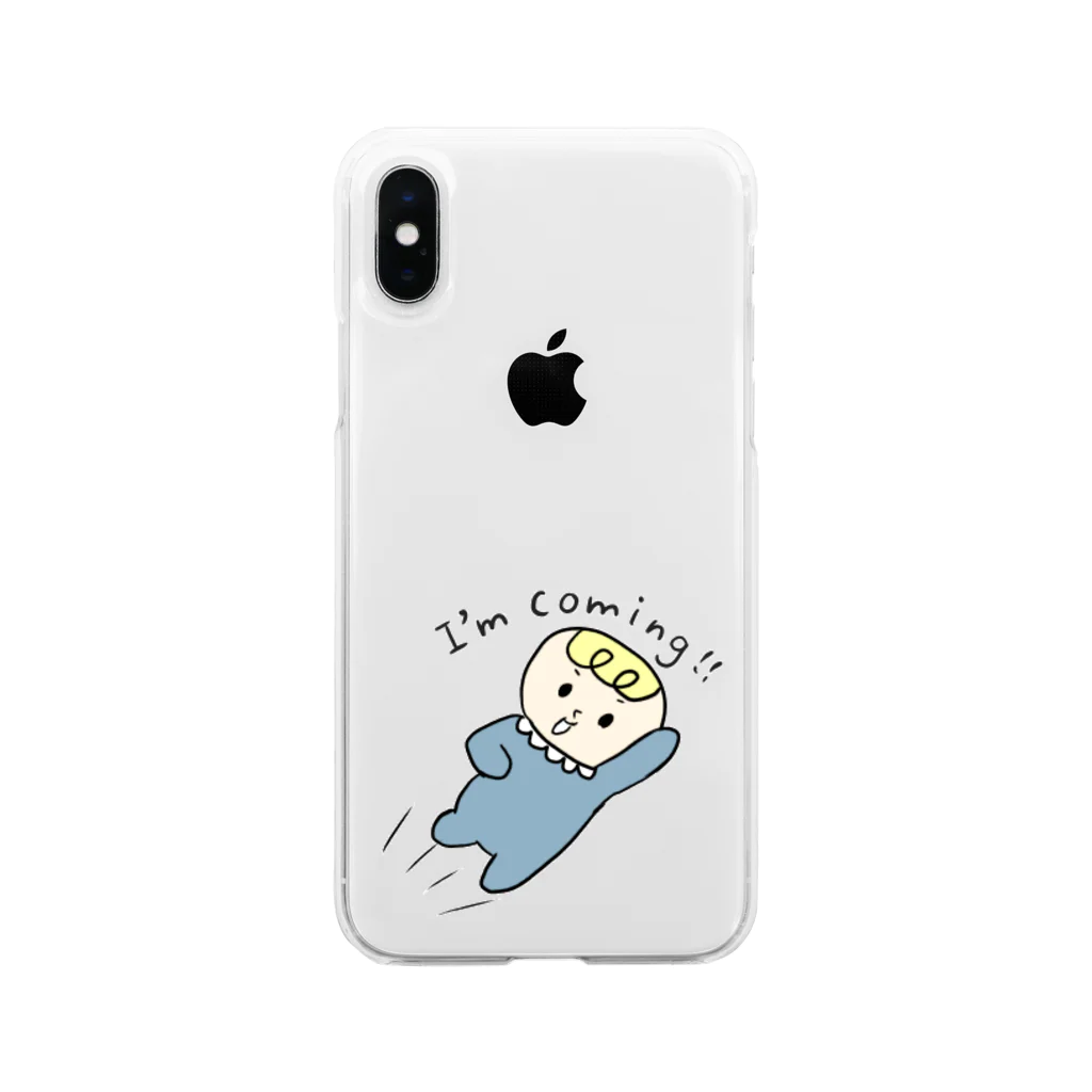 Risarisa's STOREのBeBe ~飛んでいく ~ Soft Clear Smartphone Case