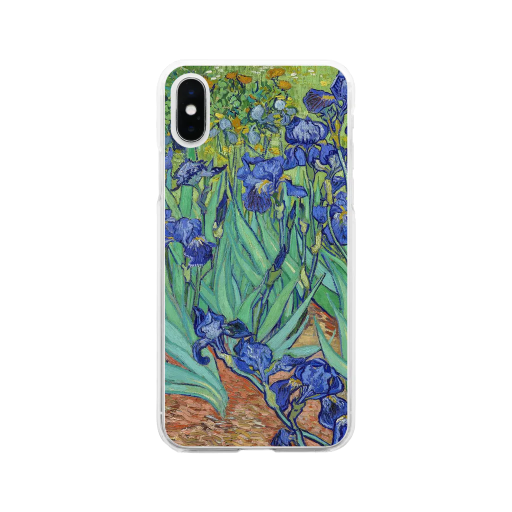 Art Baseのゴッホ / アイリス / 1889 / Irises Vincent van Gogh ソフトクリアスマホケース