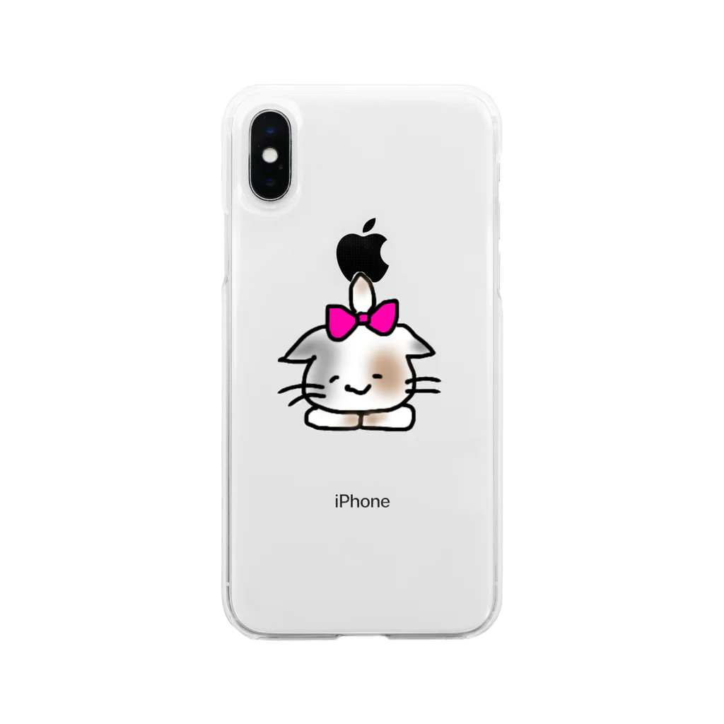 おもち屋さんのまだかなねこ Soft Clear Smartphone Case