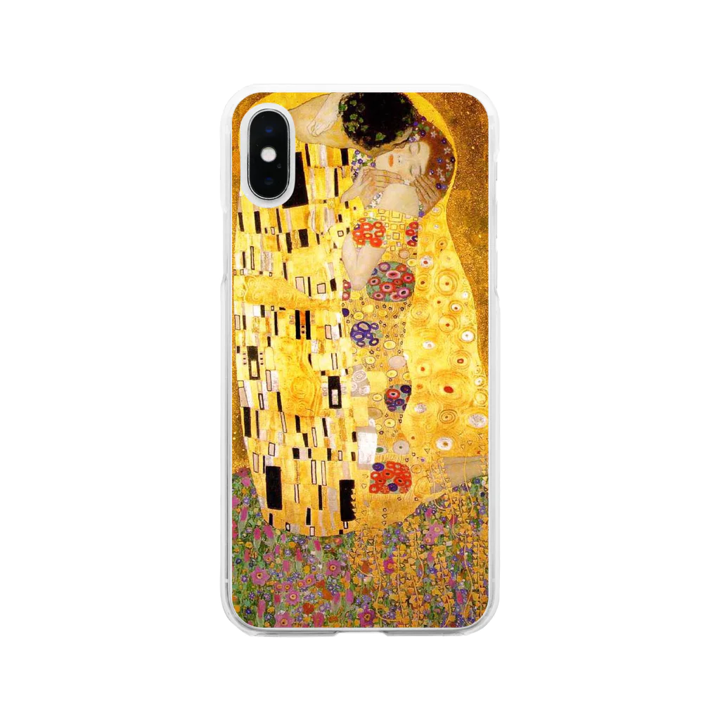 Art Baseのグスタフ・クリムト / 接吻 / 1908 /The Kiss / Gustav Klimt ソフトクリアスマホケース