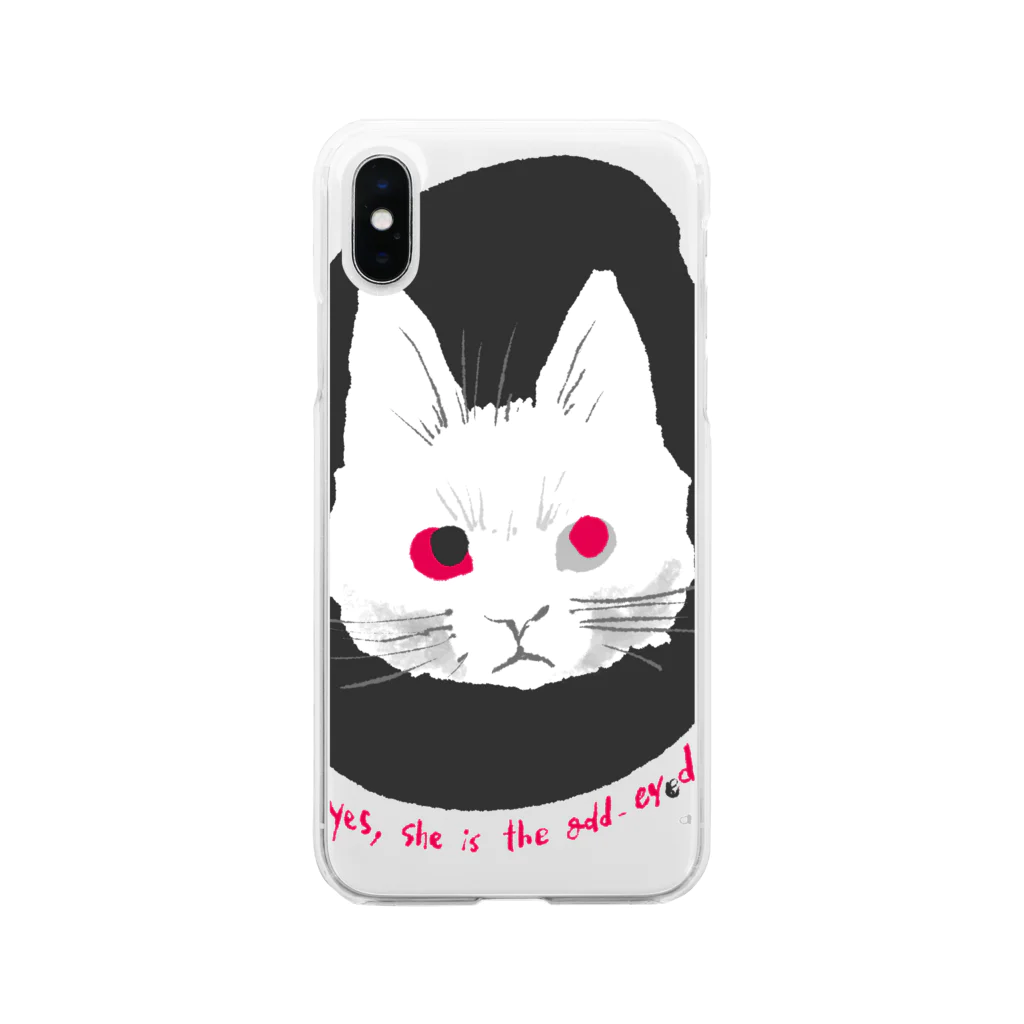 mya-mya=MIYA JUNKO's shop 02のodd-eyed cat Soft Clear Smartphone Case