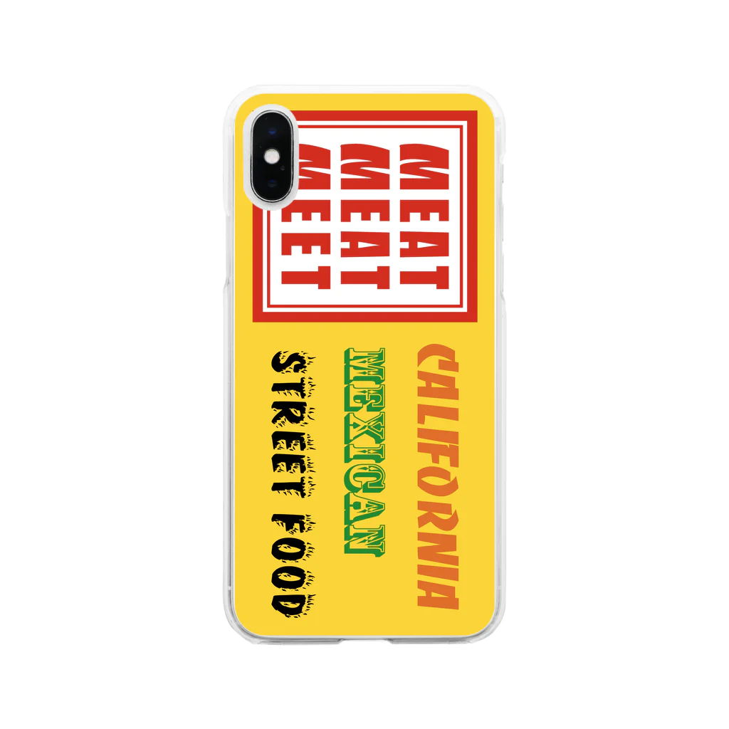MEAT MEAT MEETのCalifornia Mexican streetfood  Soft Clear Smartphone Case