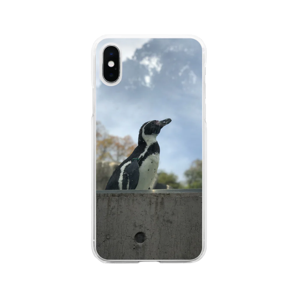 pimminのペンギン フォト Soft Clear Smartphone Case