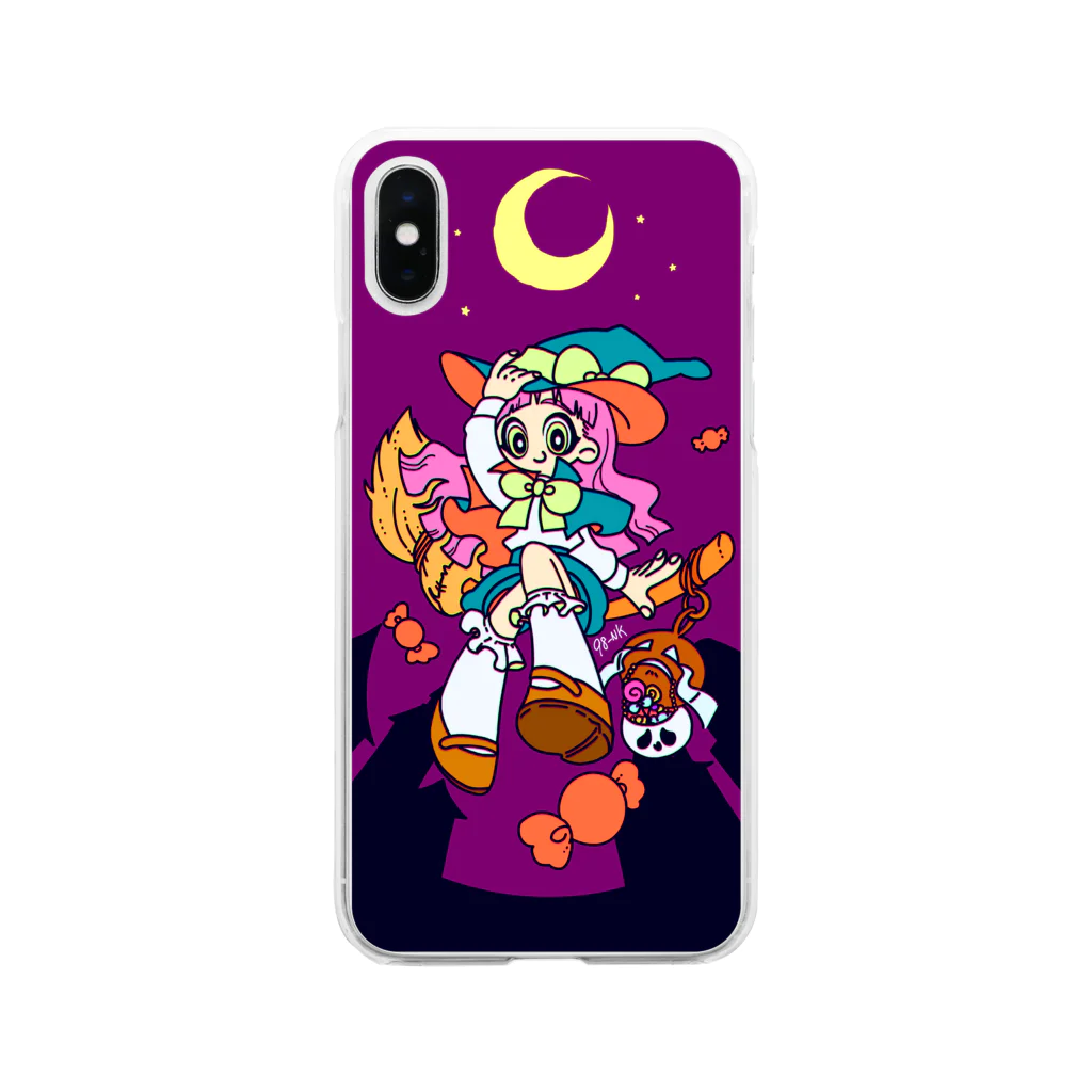 新原邦久のはろうぃん魔女っ子 Soft Clear Smartphone Case