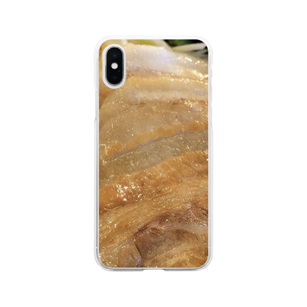 ニブイチ屋のチャーシュー推せる Soft Clear Smartphone Case