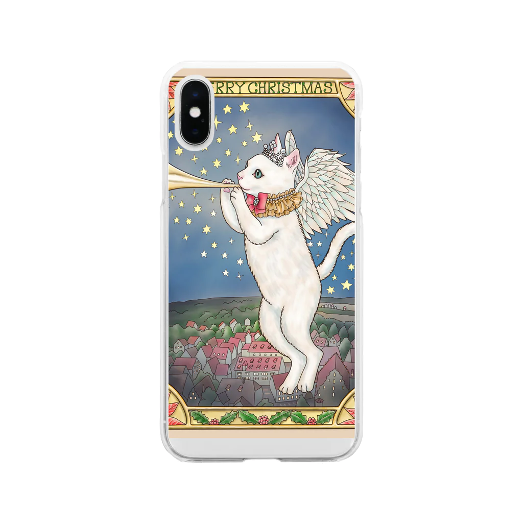 Ａｔｅｌｉｅｒ　Ｈｅｕｒｅｕｘの　ねこ天使 in Xmas Soft Clear Smartphone Case