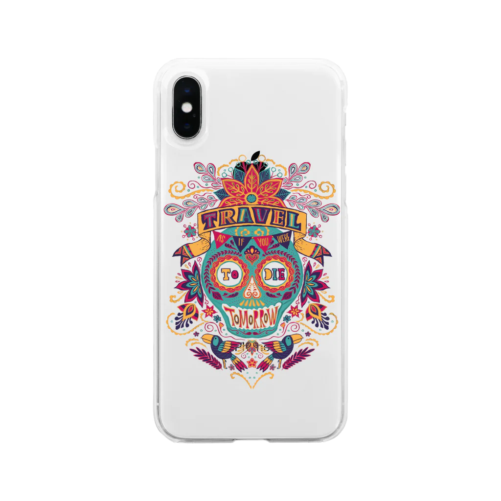 IZANAMI by Akane YabushitaのTravel As if You Were to Die Tomorrow Soft Clear Smartphone Case