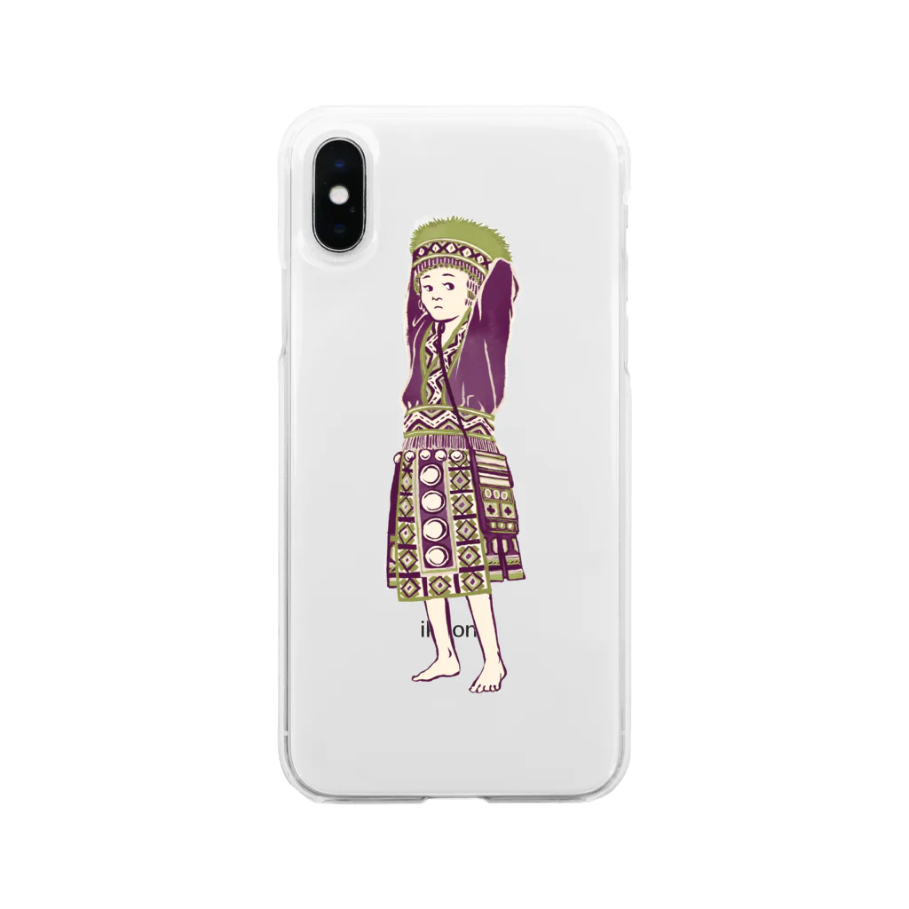 IZANAMI by Akane Yabushitaの【タイの人々】モン族の女の子 Soft Clear Smartphone Case