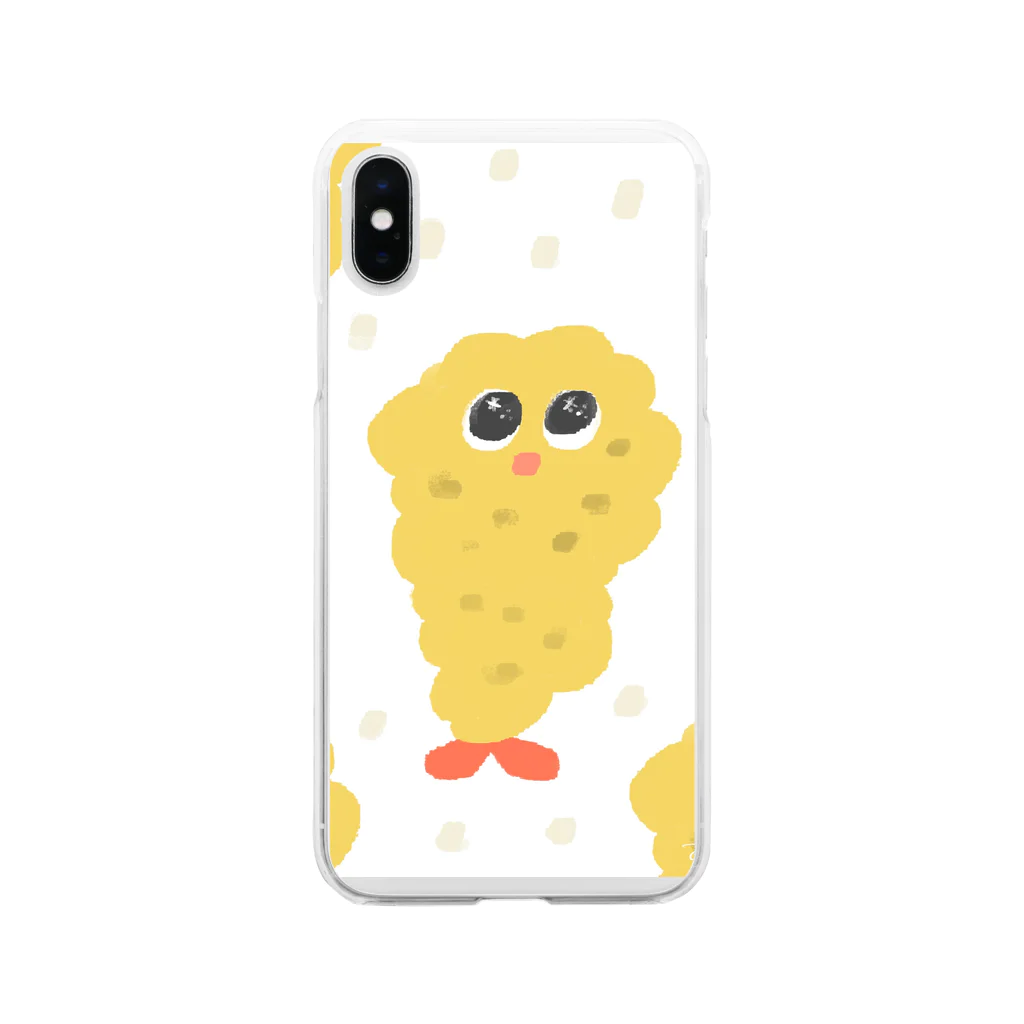 さといも商店のエビフライくん Soft Clear Smartphone Case