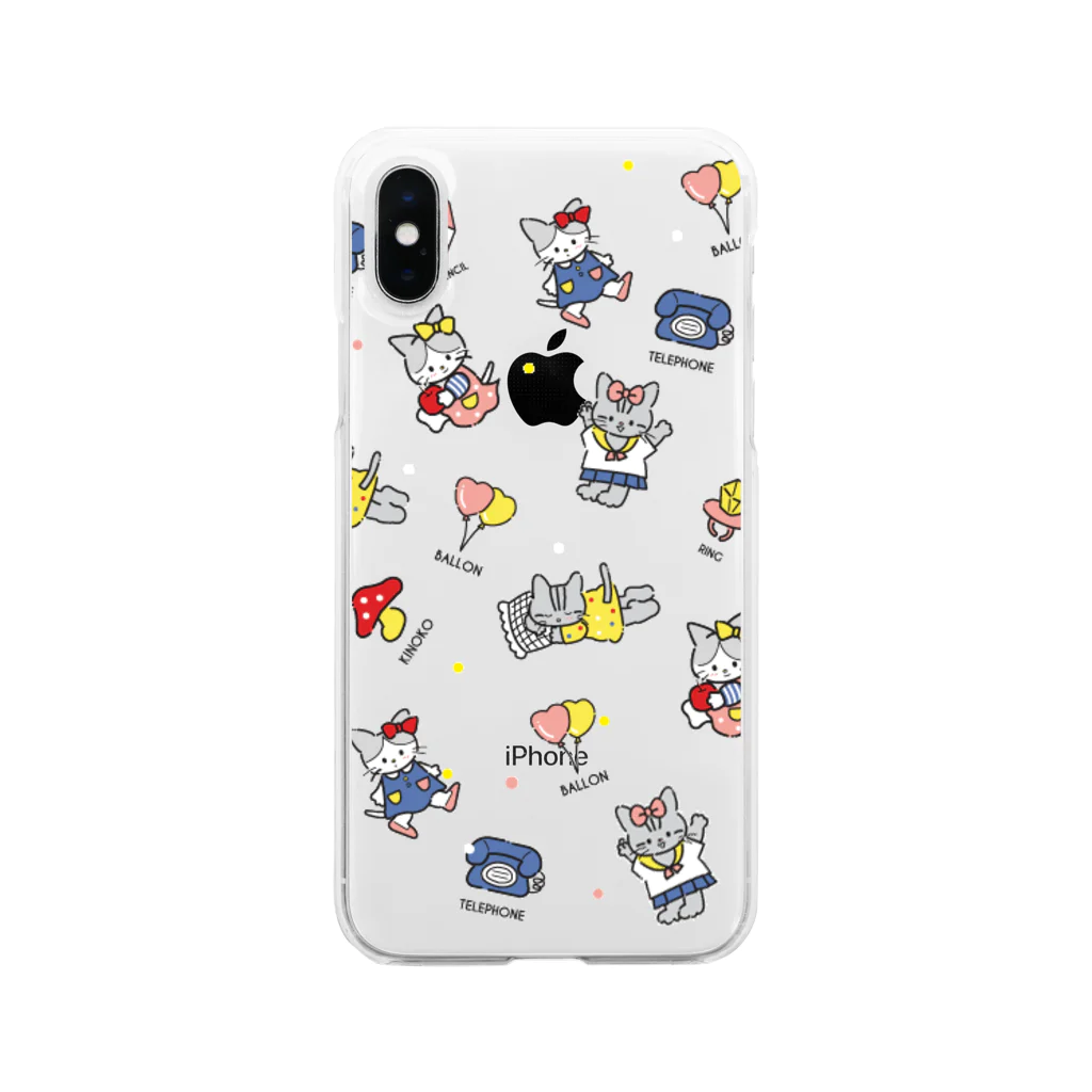 メロン日記のCRAZY KITTENS スマホケース Soft Clear Smartphone Case