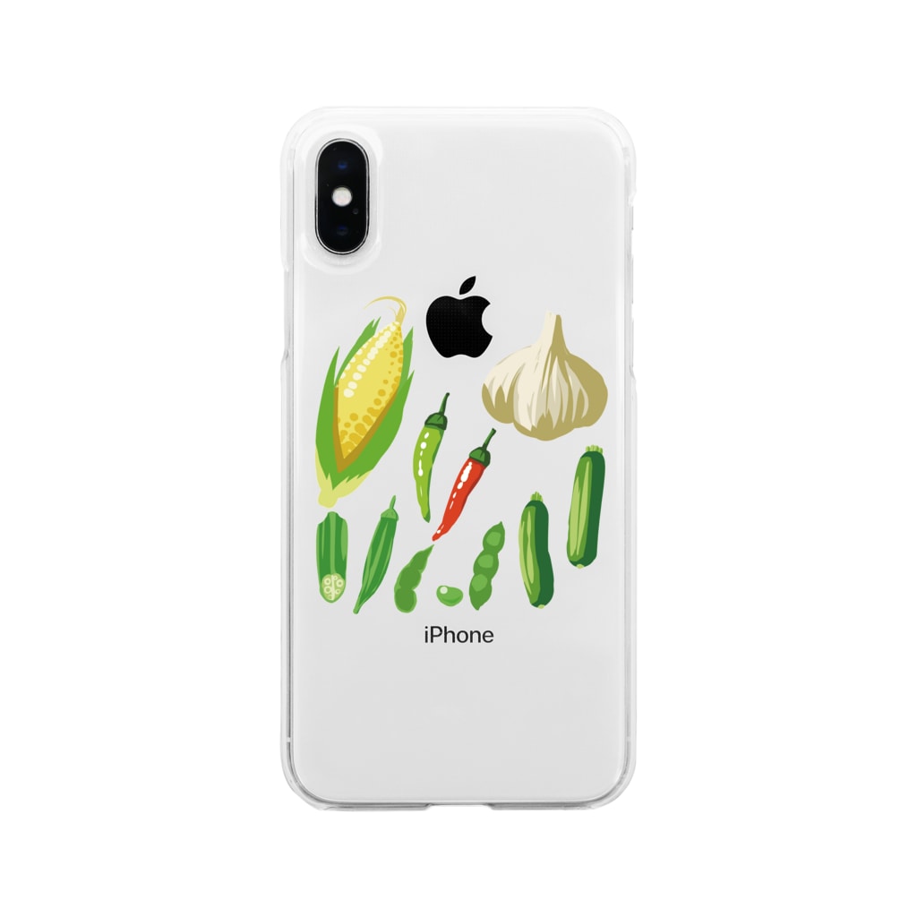 夏野菜イラストグッズ 果物 お野菜シリーズ Illust Designs Labのソフトクリアスマホケース Iphoneケース 通販 Suzuri スズリ