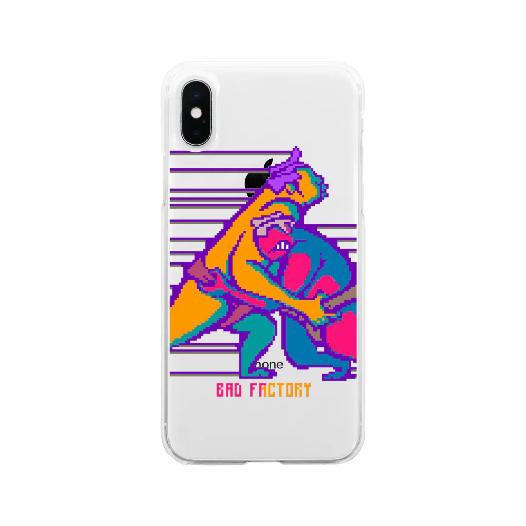 BAD FACTORYの竜虎相摶つ(リュウコアイウツ) Soft Clear Smartphone Case