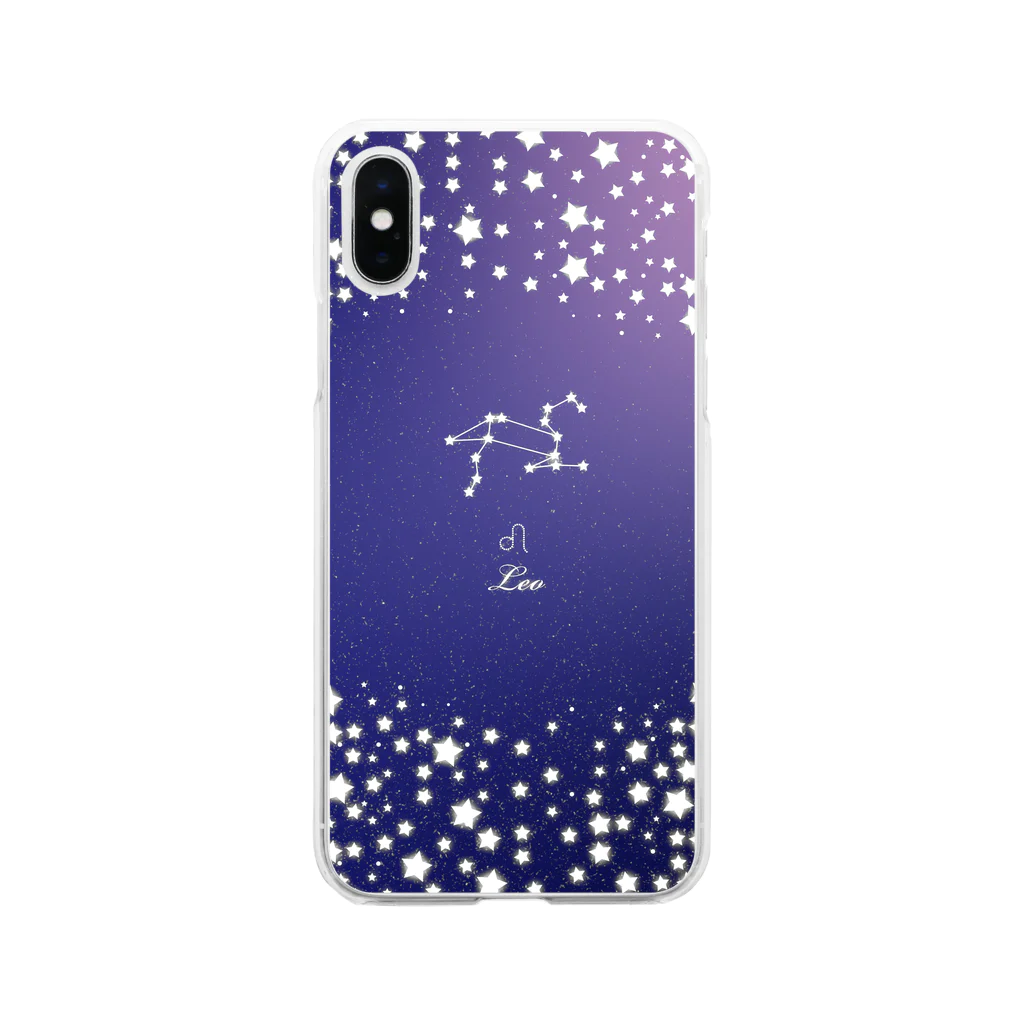 sonoteniの12星座　誕生日　星空　獅子座　#049 Soft Clear Smartphone Case