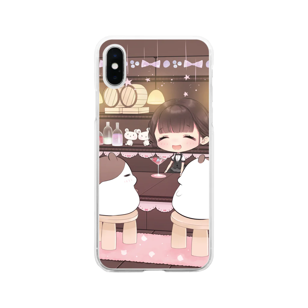 シロクマ帝国グッズ支店の耳かきラジオ５スマホケース Soft Clear Smartphone Case