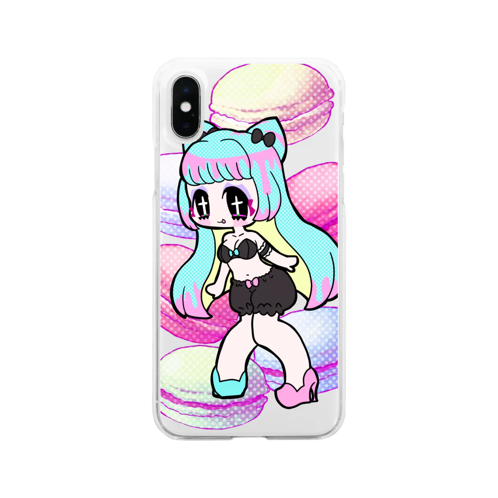 ゴコウヒャクソクのマカロン女の子 Soft Clear Smartphone Case