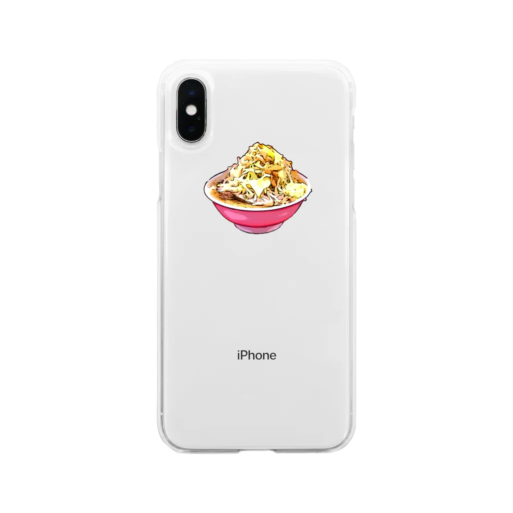 ramenjiroのラーメン二郎 Soft Clear Smartphone Case