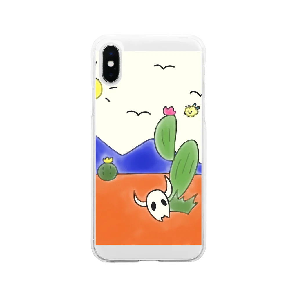 クマバチゴルフ倶楽部のクマバチとメキシカンタイル Soft Clear Smartphone Case