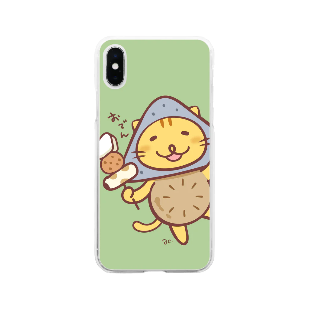 cream houseのおでんネコ Soft Clear Smartphone Case