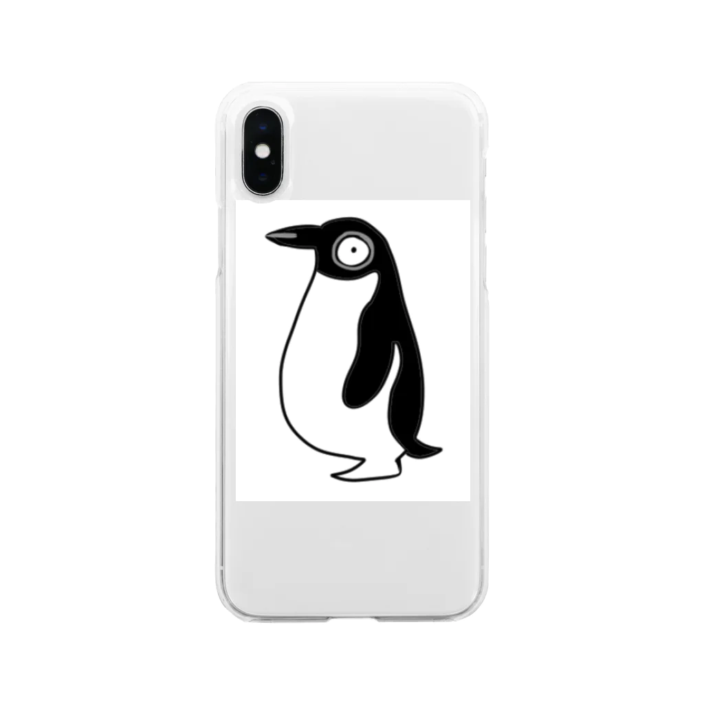 ひねくれ堂のペンギン Soft Clear Smartphone Case