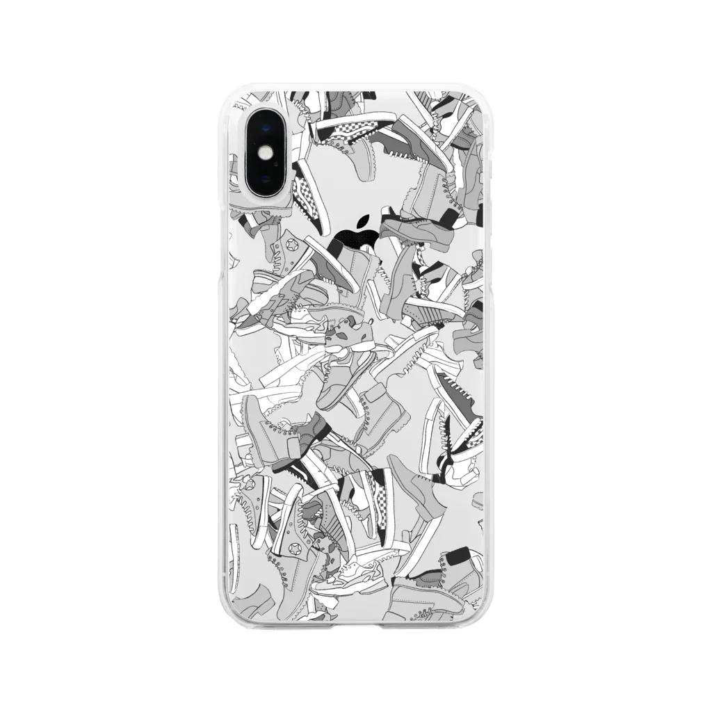 toytoyboxのshoes_mono Soft Clear Smartphone Case