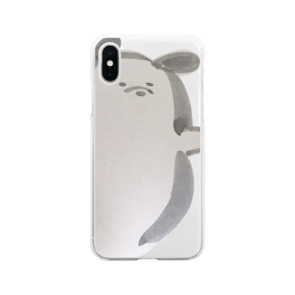 38_のきのぬけたわんこ Soft Clear Smartphone Case