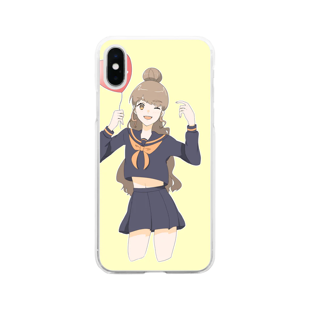 luna_nekomiのJKの日常 Soft Clear Smartphone Case