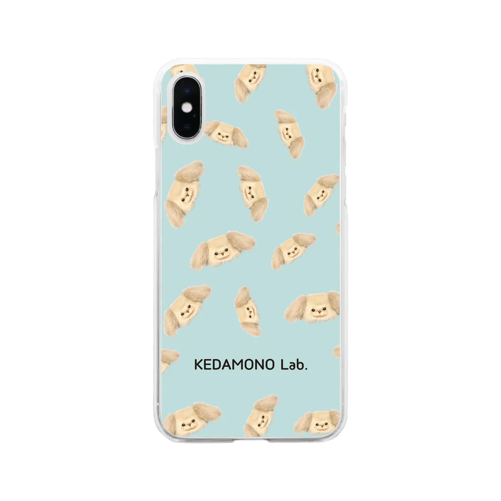 KEDAMONO Lab.の王さんパターン Soft Clear Smartphone Case