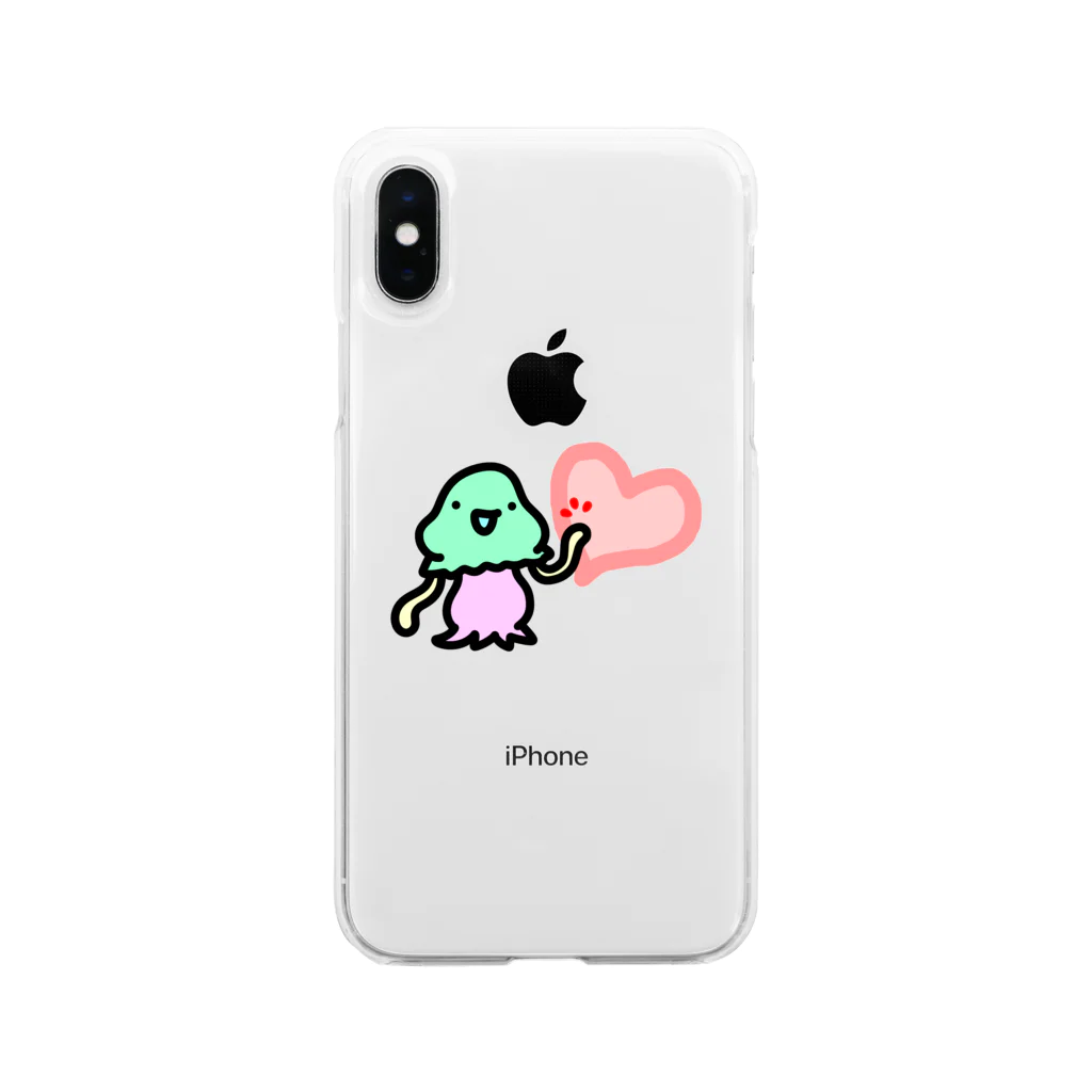 キャットＣのこうじょうけんがくのハートタッチコペトン Soft Clear Smartphone Case