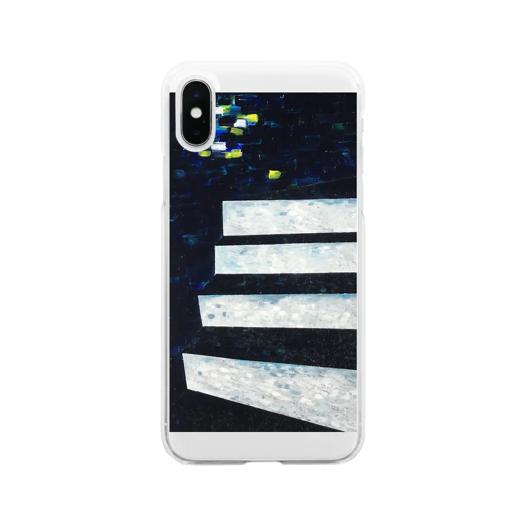 山口渚の階段-遠いマチアカリ- Soft Clear Smartphone Case