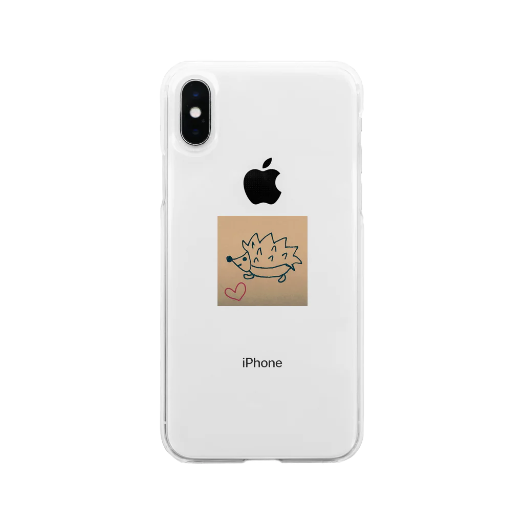 幸せハリネズミの幸せハリネズミ Soft Clear Smartphone Case