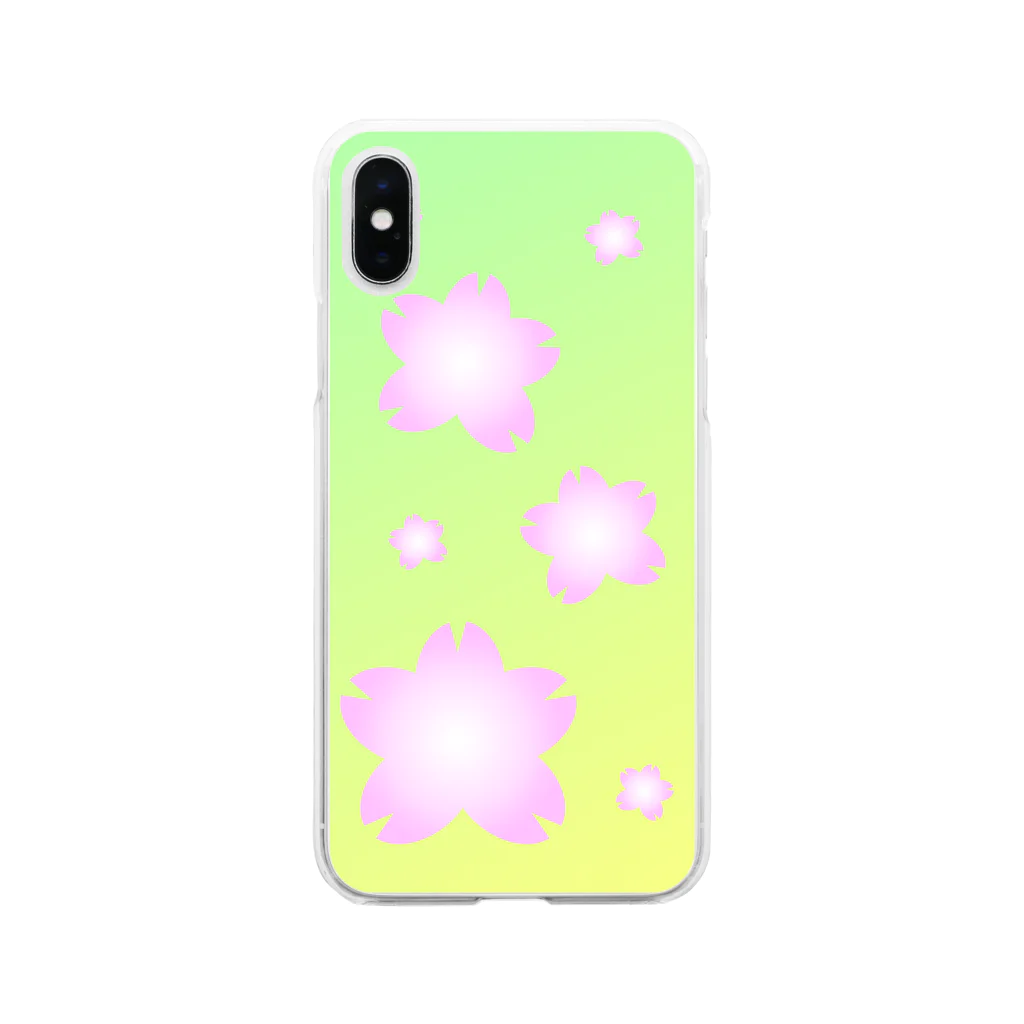 しる猫☆ミ雑貨店の桜 Soft Clear Smartphone Case