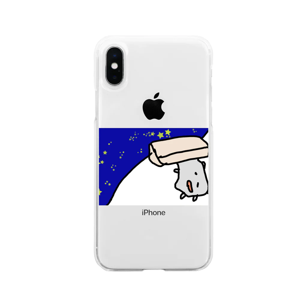 ダイナマイト87ねこ大商会のクーラーから宇宙に旅立つねこです Soft Clear Smartphone Case