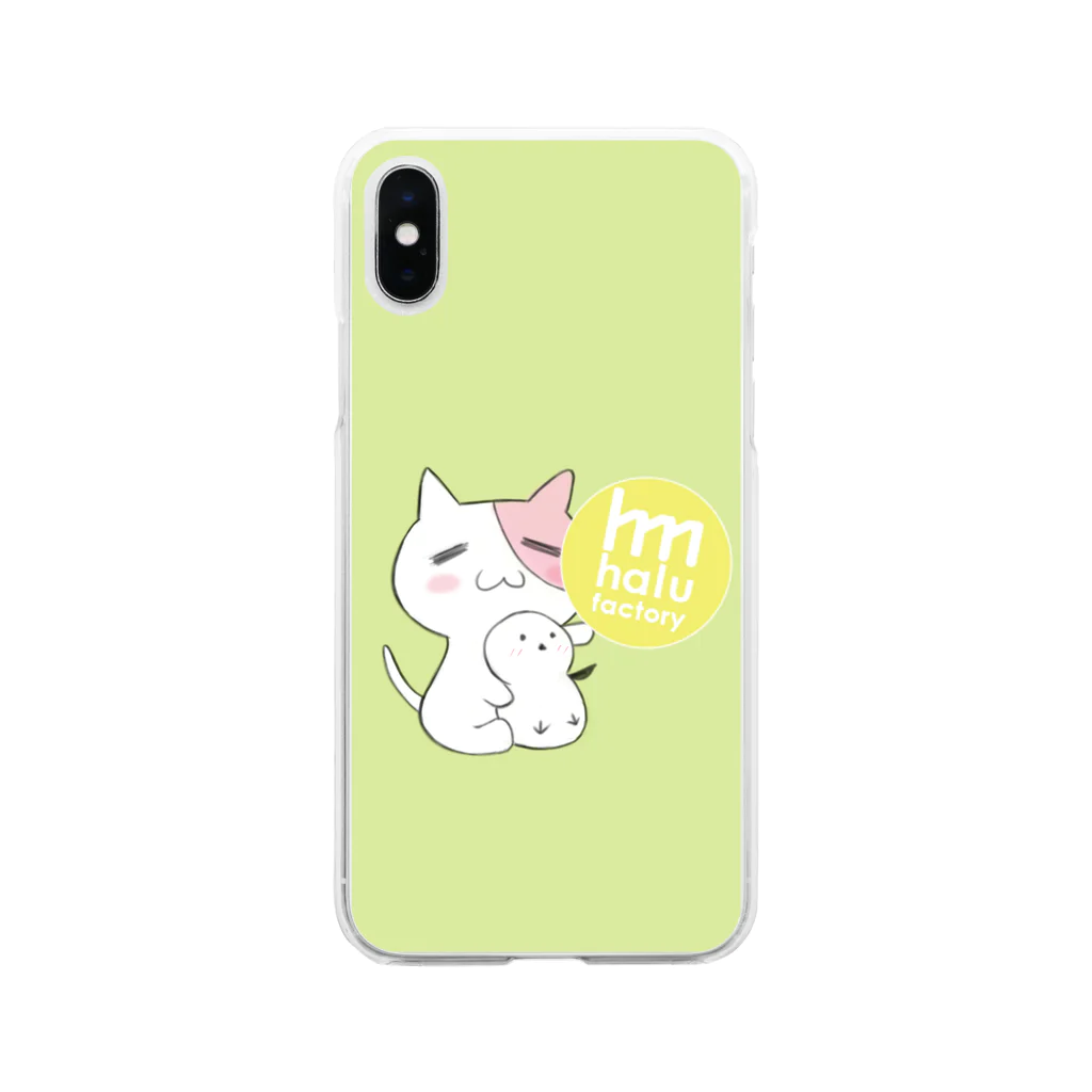 halu factoryのともにゃんシマエナガスマホケース Soft Clear Smartphone Case