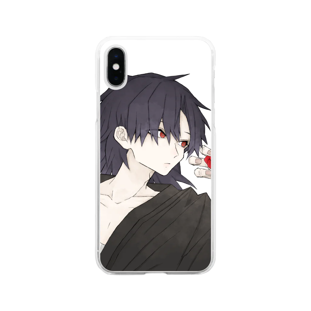 常葉の椿と令 Soft Clear Smartphone Case