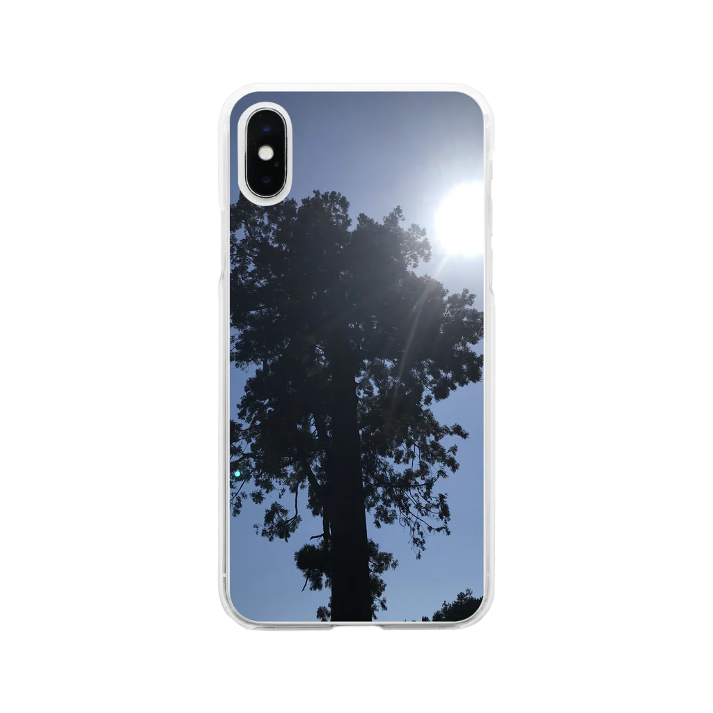 ffra5の正午の太陽と木 Soft Clear Smartphone Case