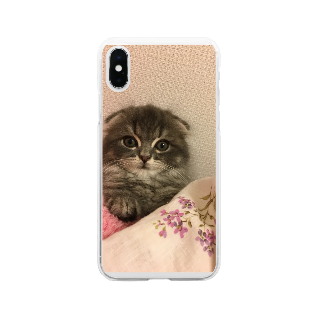 とらくん家のスコティッシュのとらくん Soft Clear Smartphone Case